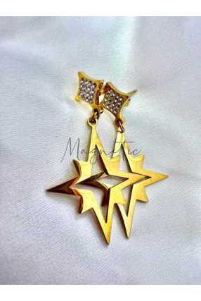 K4 Kolczyki Gold Star