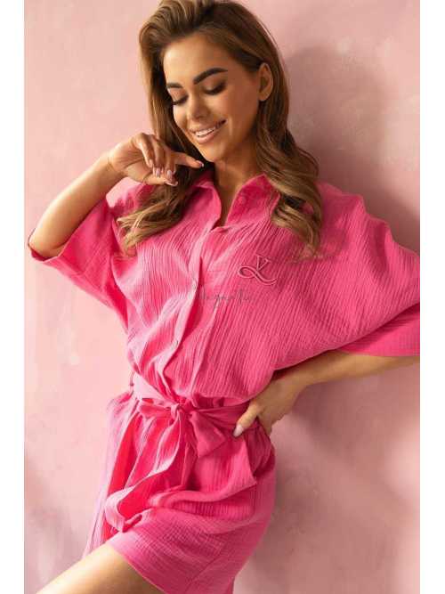 VE762 Bawełniany Kombinezon Valeria Fuksja