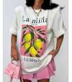 LM726 T-shirt La Milla Lemon Biały