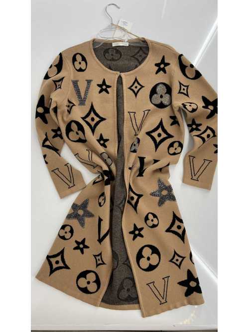 LD864 Kardigan LV Beżowy