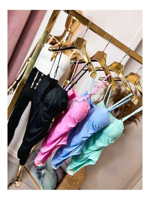 ML594 Eleganckie Body Lycra Miętowe