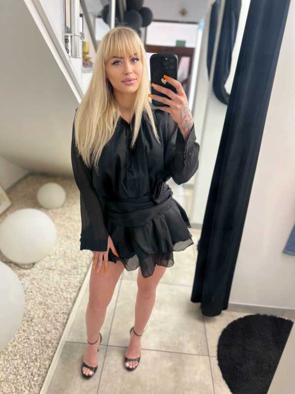 NB375 Sukienka Tiulowa Princess Czarna