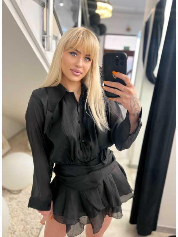 NB375 Sukienka Tiulowa Princess Czarna