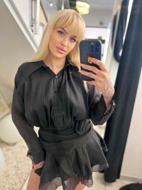 NB375 Sukienka Tiulowa Princess Czarna