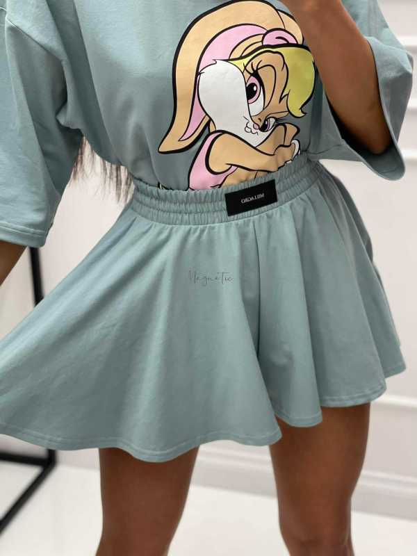 ML835 Dresowe Spodenki Motylki Bawełna Millagro Oliwka