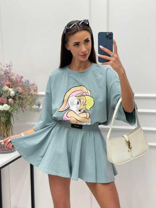 ML835 Dresowe Spodenki Motylki Bawełna Millagro Oliwka