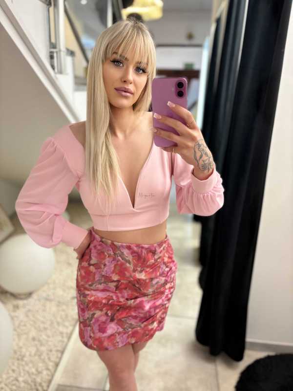 LM242 Spódnica Mini Marszczona La Milla Multicolor