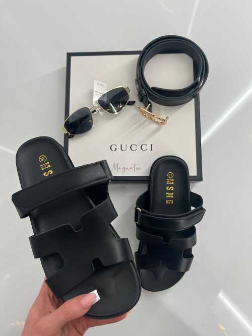 B401 Klapki Doris na Rzep Ekoskóra Czarne