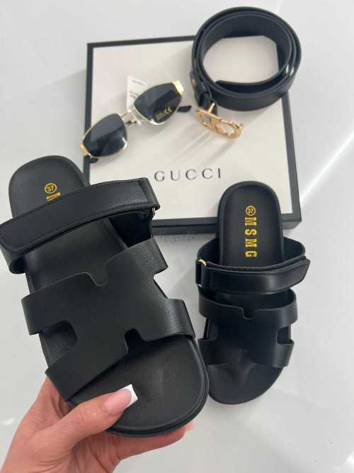 B401 Klapki Doris na Rzep Ekoskóra Czarne