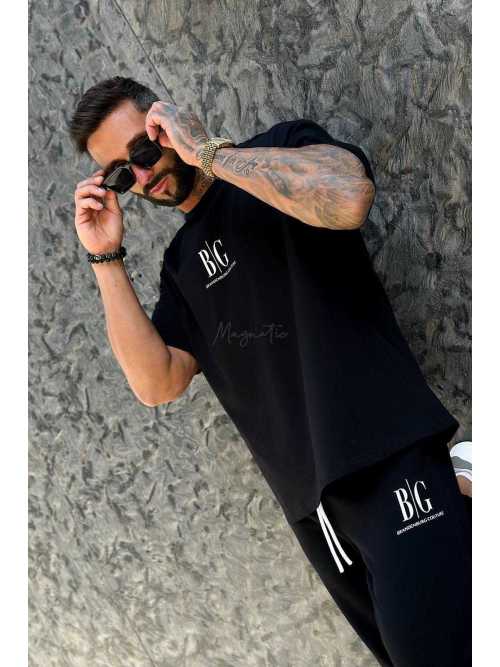 BR446 T-shirt Męski BRANDENBURG RAVE Czarny