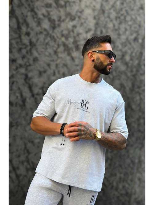 BR446 T-shirt Męski BRANDENBURG RAVE Szary