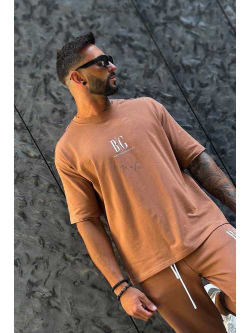 BR446 T-shirt Męski BRANDENBURG RAVE Camel