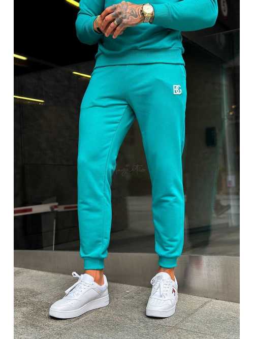 BR153 Spodnie Dresowe Męskie BRANDENBURG Classic Szmaragdowe