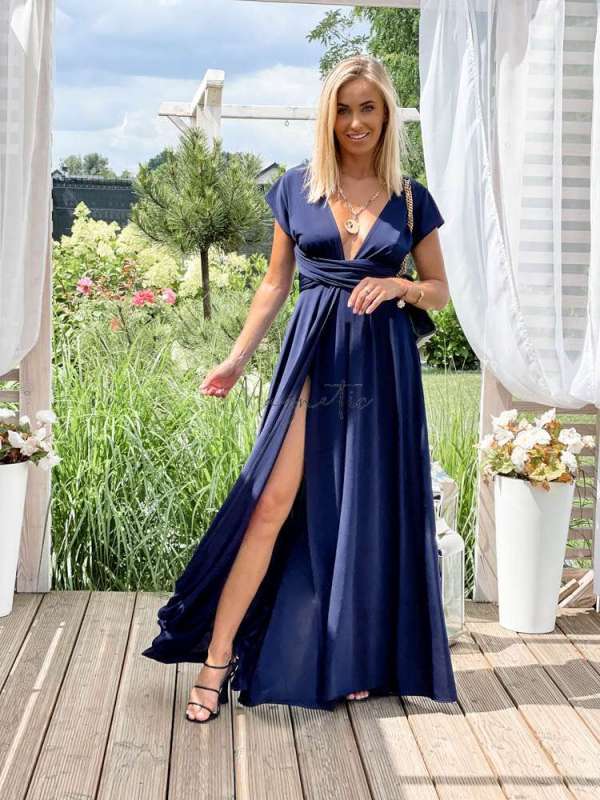M237 Sukienka Maxi Molly Navy
