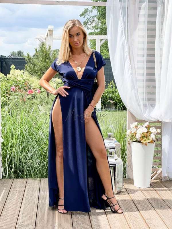 M237 Sukienka Maxi Molly Navy