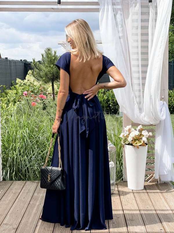 M237 Sukienka Maxi Molly Navy
