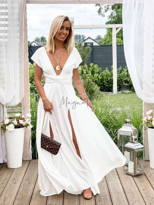 M237 Sukienka Maxi Molly White