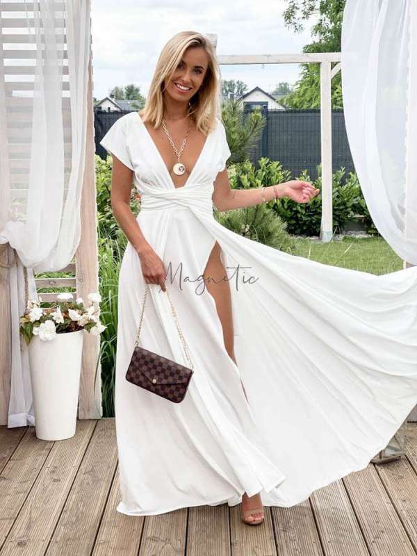 M237 Sukienka Maxi Molly White