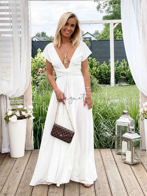 M237 Sukienka Maxi Molly White