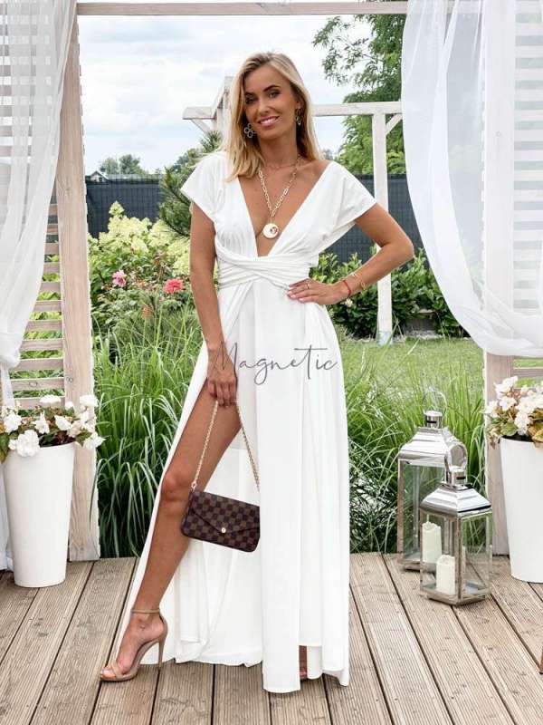 M237 Sukienka Maxi Molly White