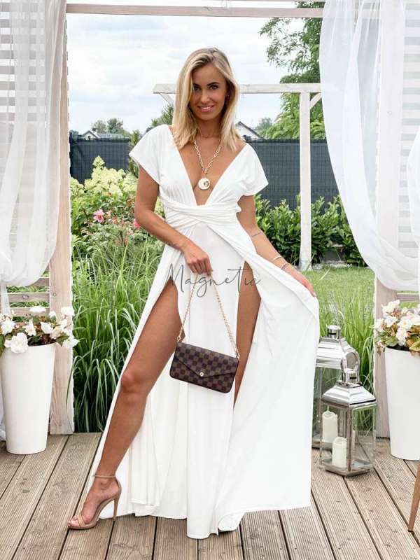 M237 Sukienka Maxi Molly White