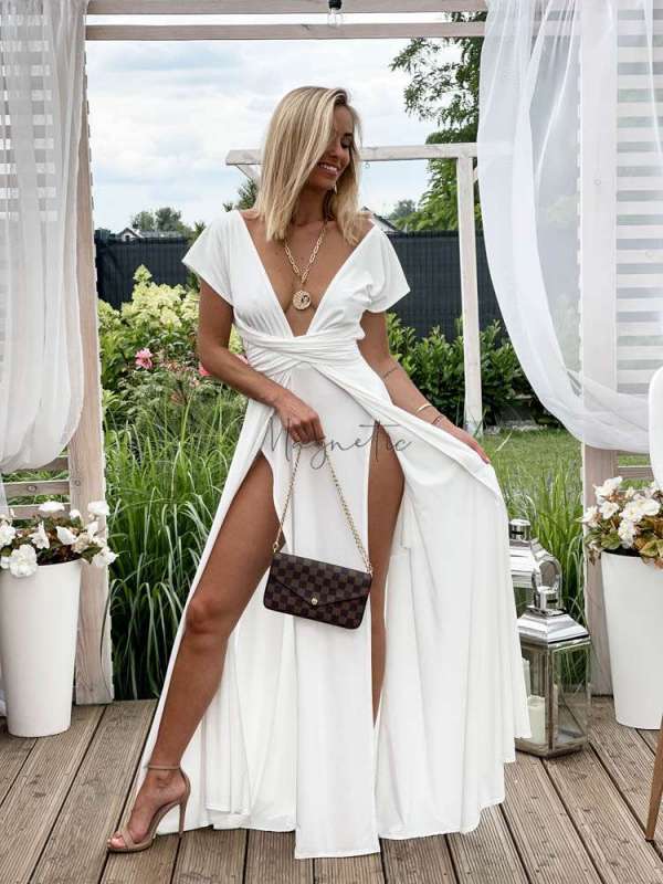 M237 Sukienka Maxi Molly White