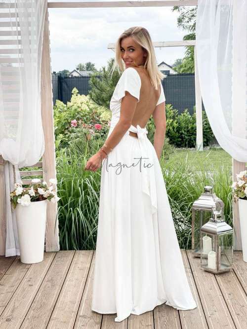 M237 Sukienka Maxi Molly White