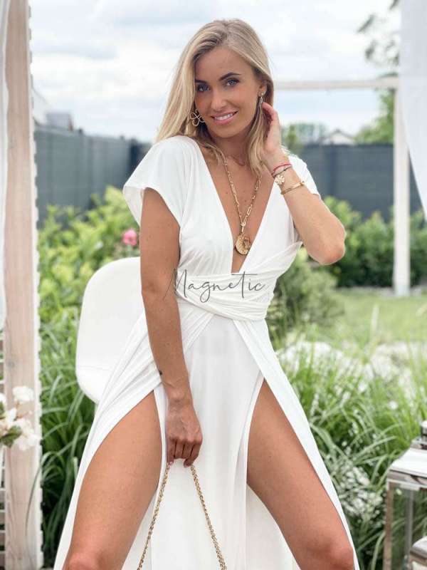 M237 Sukienka Maxi Molly White