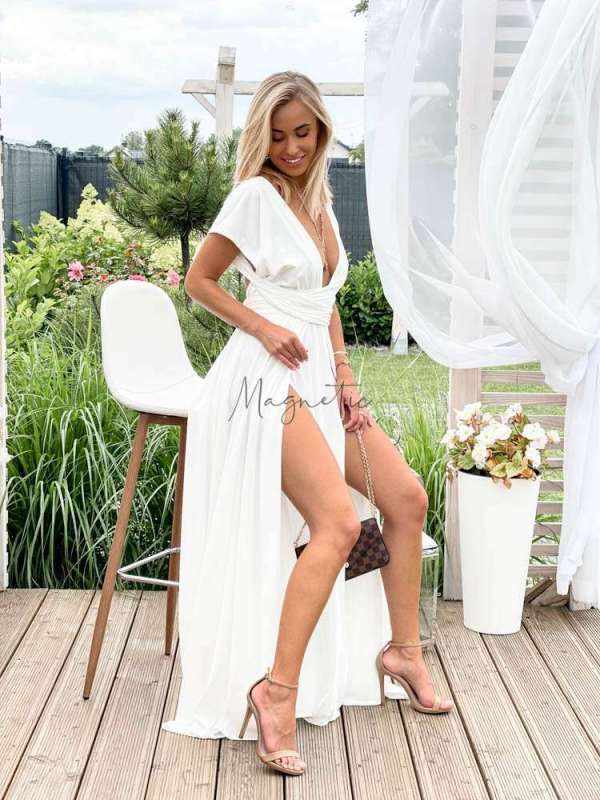 M237 Sukienka Maxi Molly White