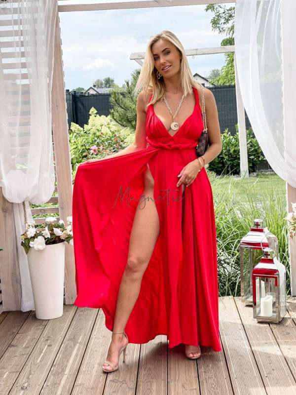 M237 Sukienka Maxi Molly Red