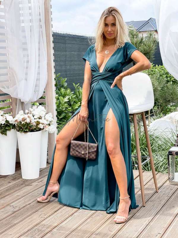 M237 Sukienka Maxi Molly Emerald