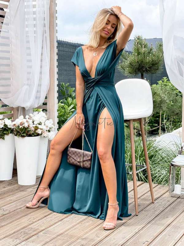 M237 Sukienka Maxi Molly Emerald