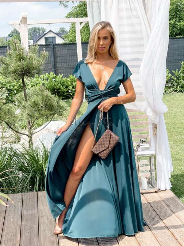 M237 Sukienka Maxi Molly Emerald