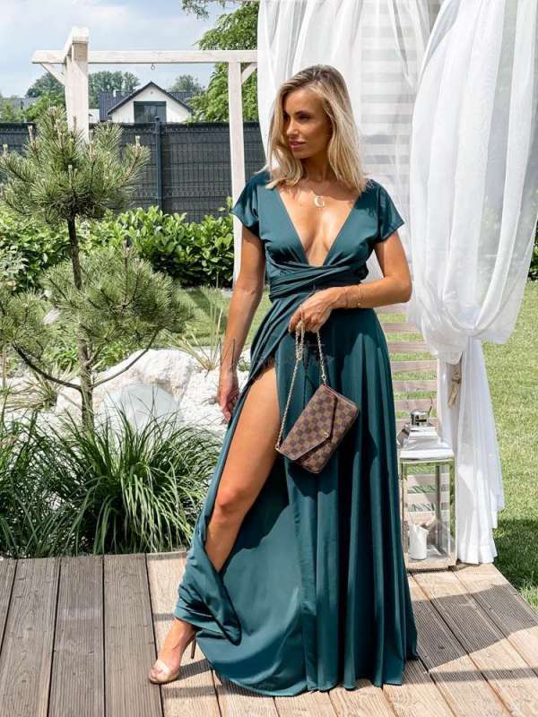 M237 Sukienka Maxi Molly Emerald