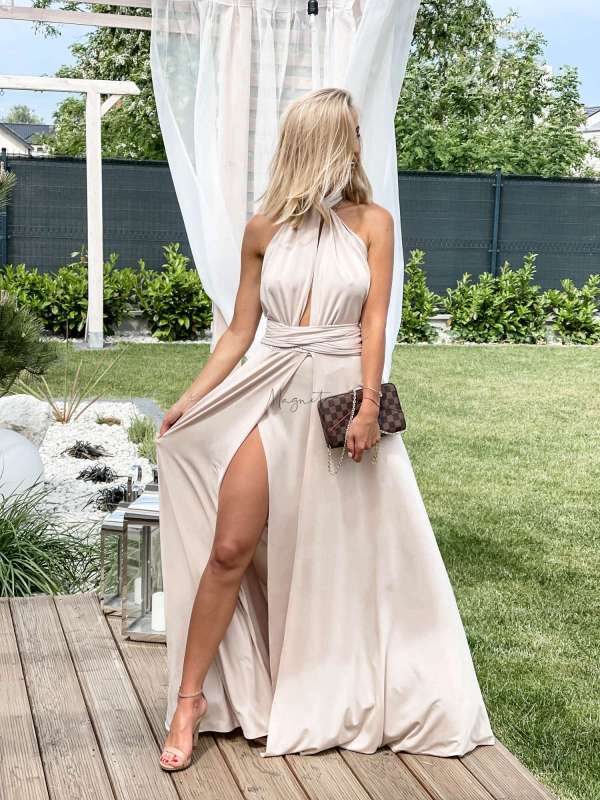 M237 Sukienka Maxi Molly Beige