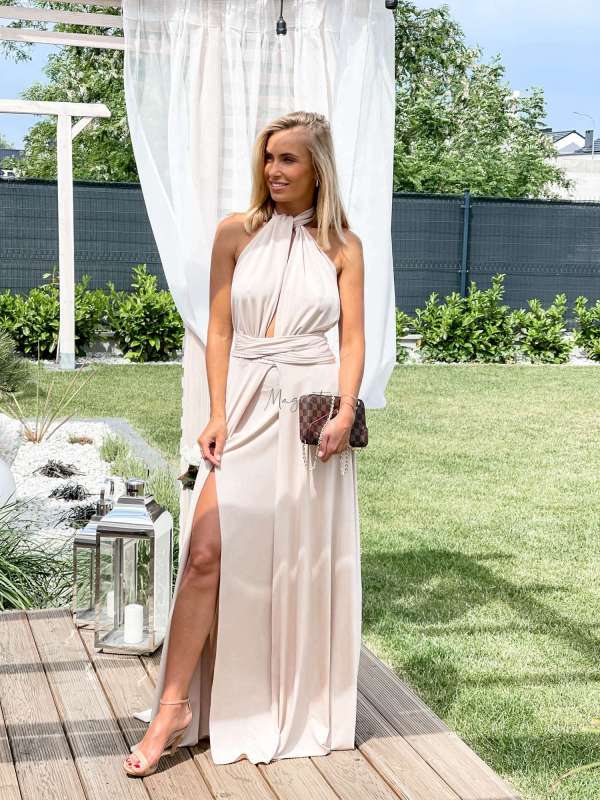 M237 Sukienka Maxi Molly Beige