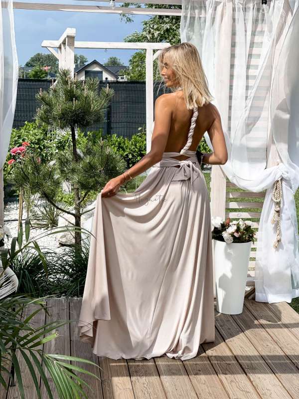 M237 Sukienka Maxi Molly Beige