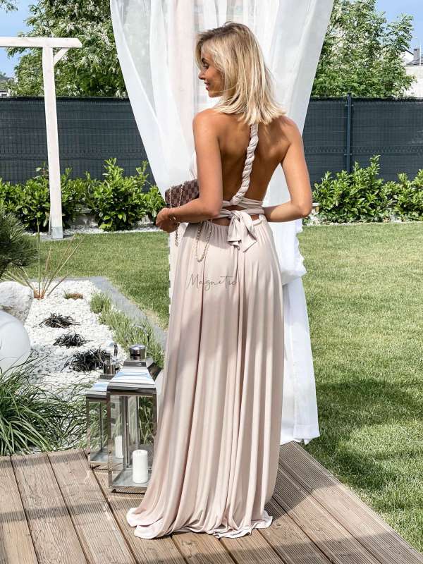 M237 Sukienka Maxi Molly Beige