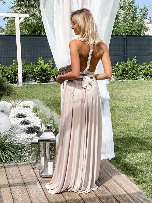 M237 Sukienka Maxi Molly Beige