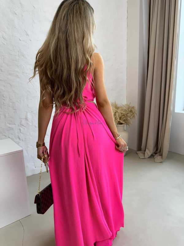 LM289 Sukienka Maxi Vegas Różowa