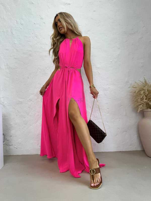 LM289 Sukienka Maxi Vegas Różowa
