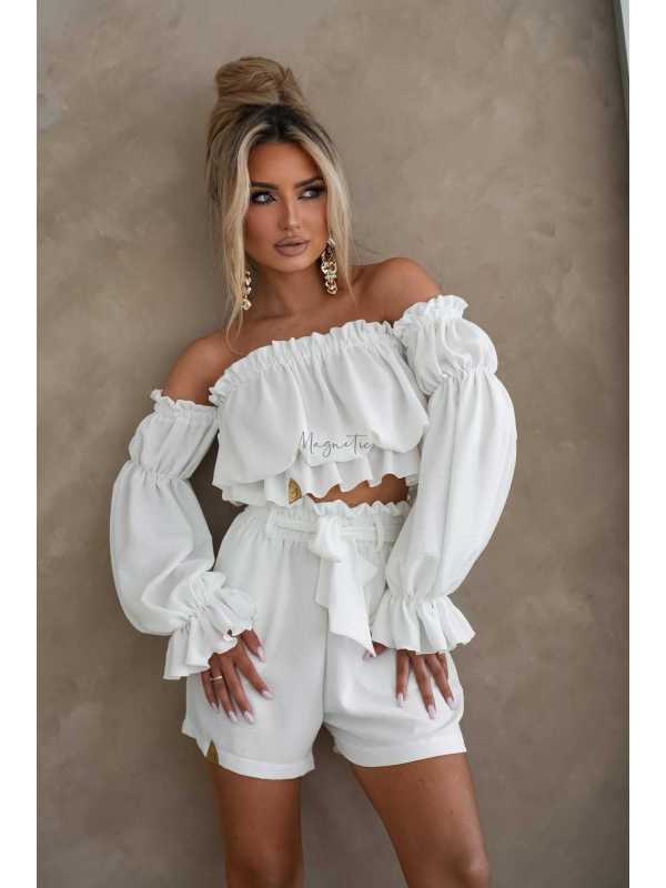 LM740 Spodenki Szorty La Monne Białe