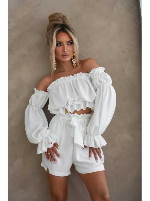 LM740 Spodenki Szorty La Monne Białe