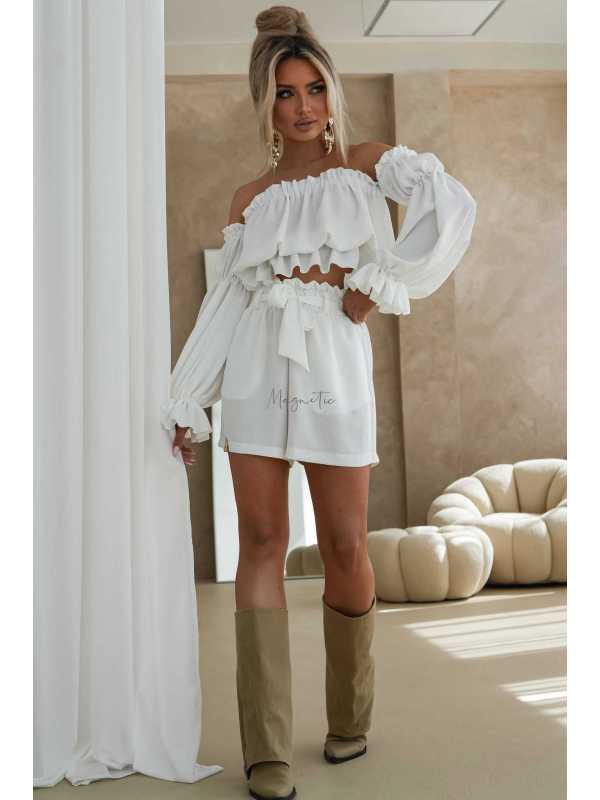 LM740 Spodenki Szorty La Monne Białe