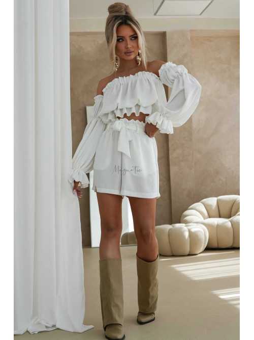 LM740 Spodenki Szorty La Monne Białe