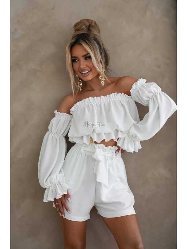 LM740 Spodenki Szorty La Monne Białe