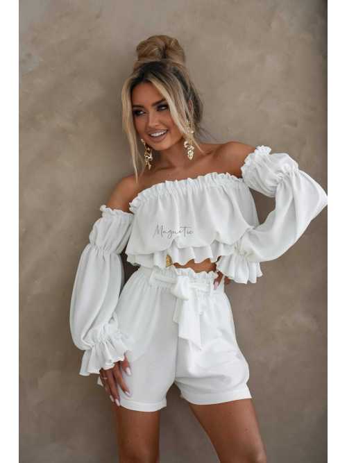 LM740 Spodenki Szorty La Monne Białe