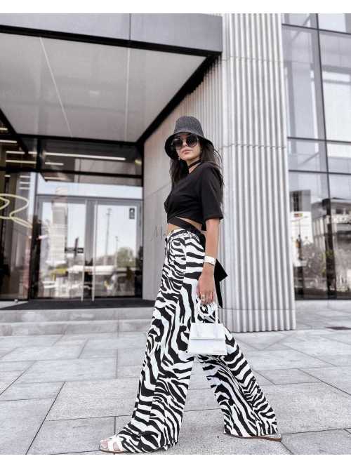 LM245 Eleganckie Spodnie La Milla Zebra