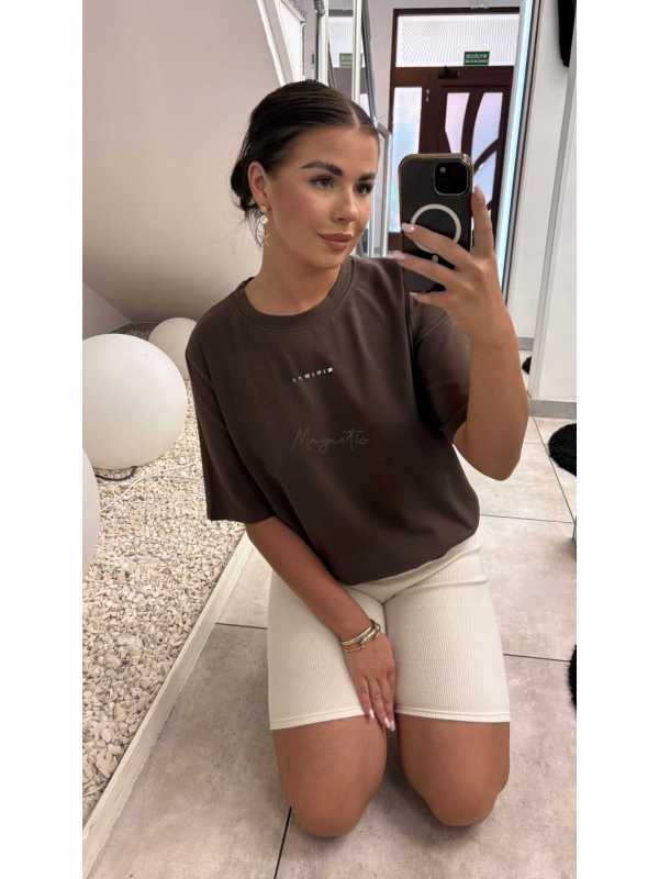 BC541 T-shirt Bocca Minimal Czekoladowy