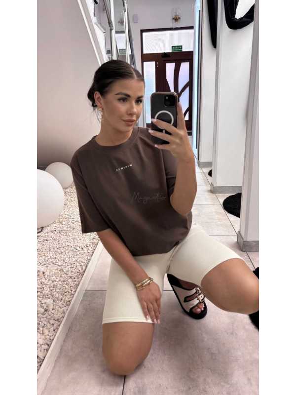 BC541 T-shirt Bocca Minimal Czekoladowy